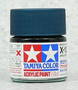 TAMIYA 壓克力系水性漆 10ml 亮光金屬藍色 X